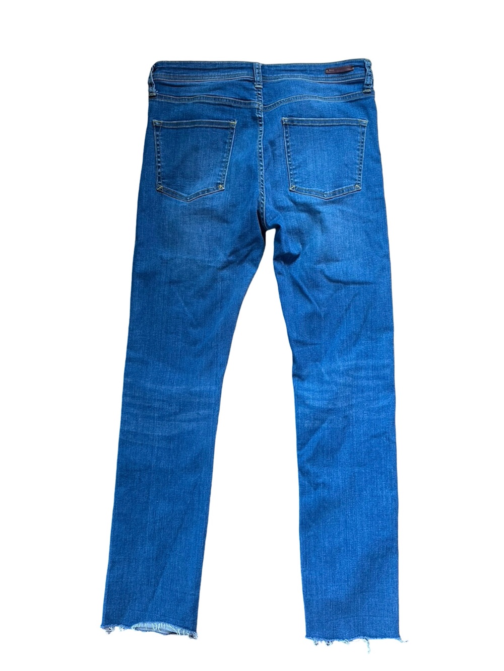 Pilcro Straight Slim Raw Hem Medium Wash Jeans Women’s 30 - Picture 2 of 6